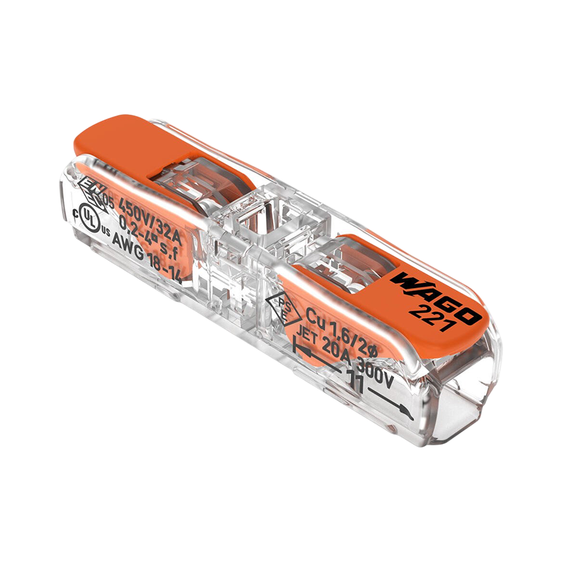 WAGO doorverbindingsklem | 2 aansluitingen | 0,2–4 mm² | doos 60