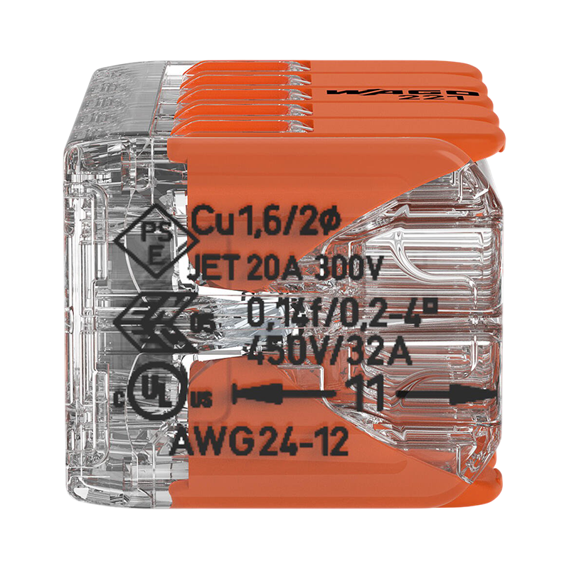 WAGO lasklem met hendels | 10 aansluitingen | 0,2–4 mm² | doos 15 - Afbeelding 2