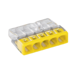 WAGO compacte insteeklasklem | 5 aansluitingen | 0,5–2,5 mm² | doos 100