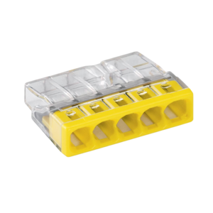WAGO compacte insteeklasklem | 5 aansluitingen | 0,5–2,5 mm² | doos 100